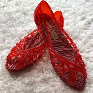 Red Jelly Sandals Size 7
